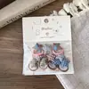Laço de Cabelo de Tecido Xadrez Outono Cedo para Crianças Anel de Polegar Fofo de Estrela e Coração para Meninas Acessórios de Cabelo com Fecho de Pressão Totalmente Coberto para Bebês