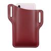 Bolsa de cintura para teléfono móvil de cuero retro Crazy Horse en stock, portátil para exteriores, colgante de cintura, bolsa para teléfono móvil para sitio de construcción