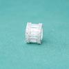 Acessórios de Prata Esterlina 925 Zircônia Micro-Cravejada Espaçador Arruela Espaçadora Contas Cilindricas Pulseira de Cristal Acessórios de Joias Contas DIY