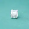 Acessórios de Joias em Prata Esterlina 925 Zircônia Microincrustada Contas Espaçadoras Pastilhas Espaçadoras Contas Cilíndricas Pulseira de Cristal Acessórios de Joias Miçangas para DIY