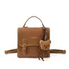 Mochila Estilo Universitario Retro Coreano 2025 Invierno Nueva Mochila de Tres Usos Bolso Cruzado de un Solo Hombro Moderno