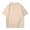 Camiseta de peso pesado 300g manga curta masculina e feminina algodão solta ombro caído marca de moda marca de moda verão camiseta cultural impressão logo