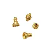 Cuentas espaciadoras de tres vías pagoda incrustadas con diamantes, chapadas en oro de plata S925, accesorios para joyería DIY para pulseras