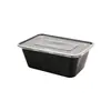 Caixas de almoço descartáveis, recipientes retangulares de plástico para alimentos de qualidade de exportação, suprimentos de catering no atacado, caixas de PP de grau alimentício para viagem para fast food