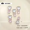 Accesorios DIY Tenedor y Cuchara Pequeños de Acrílico Vajilla Colgantes Mini Adornos Lindos Materiales Hechos a Mano Dijes Dijes para Bolsas