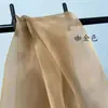 Preço por metro pérola piscante luz brilhante organza de cristal tecido de malha rígida para modelagem tecido para roupas de casamento