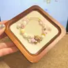 Pulsera tejida de corazón de amor con cuentas de conejo linda de dibujos animados para mujer, Pulsera de moda y de alta gama, Dulce y lujosa, Accesorio de mano versátil