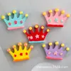Materiais Infantis Acessórios de Resina Coroa de Cinco Pontas Acessórios de Cabelo Adorno de Cabeça DIY Elástico de Creme Acessórios para Capa de Celular