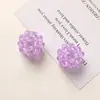 Brincos DIY Versáteis e Casuais com Corte Estéreo Tecidos à Mão, Bola de Cristal, Acessórios para Corrente de Celular, Chaveiro