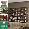 Estante de Armazenamento para Armário de Chá Prateleira de Chá de Chão Multicamadas Prateleira de Exibição Layout de Sala de Chá Estante de Armazenamento para Conjunto de Chá Novo Estilo Chinês Gabinete Multi-Tesouro