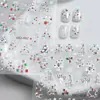 Adesivos de Nail Art Temáticos de Natal Patches Decorativos Árvore de Natal Laço Floco de Neve Padrão Feriado Adesivos Adesivos para Unhas 3D