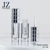Embalagem de Tubo Vazio de Plástico Jinze Order Frasco Redondo com Tampa Assimétrica Tubo de Brilho Labial Tubo de Gloss Labial Material de Embalagem