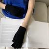 Bowknot luvas de malha de lã para as mulheres outono e inverno versátil simples cor sólida estudante tela sensível ao toque quente cold-proof luvas de dedo