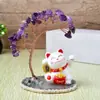 Árbol de Dinero de Cristal Gato de la Suerte Adorno Adorno para Hogar y Oficina Artículo Decorativo Fabricante de Árbol de Dinero de Cristal Venta al por Mayor