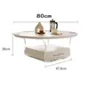 Mesa de Café Redonda Moderna Simple Crema Combinación Sala de Estar Hogar Mesa de Café Acrílica Mesa de Café Apartamento Pequeño Francés Mesa Auxiliar