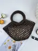 Bolsas Tejidas con Cuentas Hechas a Mano de Diseño de Nicho Invernal, Estilo Retro Europeo y Americano de Alta Gama, Bolsas de Mano Tipo Cesta, Artículos en Stock Transfronterizos