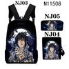 Mochila Fire Shadow nueva mochila transfronteriza traje de tres piezas caricatura moda hombres y mujeres estilo callejero universitario