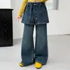 Jeans para Niña Primavera y Otoño 2026 Nuevo Estilo Moda Otoñal Infantil Pantalones Sueltos para Niños Medianos y Grandes Ropa de Otoño Pantalones de Pierna Ancha Tendencia