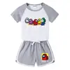 Traje Nuevo para Niños 2023 Ropa de Verano para Niños Pantalones Cortos de Bebé Camiseta de Manga Corta Pantalones Cortos Casuales Deportivos Dos Piezas Moderno