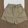 Roupa Infantil Estilo Coreano 2026 Verão Novo Conjunto Elegante de Duas Peças: Camiseta de Tricô Fino com Gola Reversível e Shorts Casuais para Meninos e Meninas