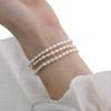 Pulsera de Perlas de Transferencia de Estilo Coreano Perla Natural de Agua Dulce Pulsera de Cuentas de Arroz Pequeñas Pulsera Elástica Pulsera de la Mejor Amiga de Mujer Pulsera Estilo ins