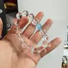 Pulseira de Cristal Branco Puro Natural Combinada com Água-Marinha Pulseira de Círculo Único DIY, Fornecimento Direto do Fabricante