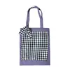Bolsas de lona arrugadas personalizadas, bolsas de lona de alta gama estilo coreano ins, bolsas de mercancía cultural y creativa de diseño personalizado