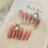 Joias de Nail Art Cintilantes Diamante Ovo de Pombo Pilha Diamante Borboleta Oval Pingente de Liga Laço Nail Art Decoração de Diamante