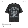 Camiseta de Manga Corta Lavada y Desgastada Estilo Retro Americano de Algodón Puro de Peso Pesado 250g Unisex Marca de Moda Holgada Venta al por Mayor Transfronteriza