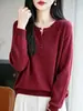 Suéter fino de lana para mujer, elegante diseño semiabierto, estilo vintage de múltiples botones, cuello de tijera, efecto adelgazante, adecuado para el trabajo, y un elegante top de punto