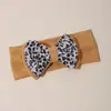 Accesorios para el Cabello de Bebé Suaves y Elásticos de Venta Caliente Transfronteriza Moda Infantil Europea y Americana Diadema de Lazo con Estampado de Leopardo Dopamina