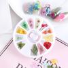 Flores Secas para Manicure Transfronteiriça Quente Estilo Japonês Unha Desidratada Renda Flores Secas Imortal 3D Flores Reais Flores para Manicure