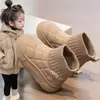 Botas de Nieve Cálidas Forradas de Polar para Niñas 2025 Nuevo Estilo Otoño Niños Medianos y Grandes Moda Casual Deportiva para Niños Botas de Nieve