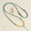 Collar con Cordón Ajustable de Ágata de Jade Tejido a Mano con Hilo Dorado, Cordón con Colgante de Cera de Abeja para Hombres y Mujeres, Mayoreo