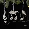 Nuevo Colgante de Plástico Blanco con Copos de Nieve Brillantes, Mariposa Árbol de Navidad Bolsa de Regalo Caramelo Colgante Pequeño Decoración de Carrillón de Viento