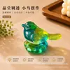 Pájaro de la Suerte de Cristal 3D Pájaro Realista Adorno de Cristal, Opción Ideal para Decoración de Casa Nueva, Decoración de Pájaro de la Suerte de Cristal