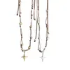 Colar Duplo Trançado com Pingente Estrela Doce e Cool de Alto Padrão Corrente de Pescoço Corrente para Clavícula Feminina Sexy Estiloso Tendência de Moda