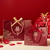 Sacolas de Doces para Casamento Sensação de Alto Padrão Sacola de Embalagem Caixa de Casamento e Noivado Manual Sacola de Lembrancinha Caixa de Presente Estampagem a Quente Dourado