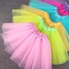 Cross-border infantil luminosa led saia europeia e americana dança desempenho malha saia paris pettiskirt atacado venda quente