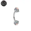 Nuevo Anillo para Ceja Banana de Titanio G23 de Amazon, Stud para Ceja, Bolas de Garra de Dragón, Joyería para Piercing de Aleación de Titanio F136 Anillo para Ceja