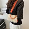 Bolso Tejido de Paja de Verano para Mujer 2026 Nuevo Estilo Fresco Encaje Floral Bolso de Cadena Tejida Versátil Bolso de Hombro Cruzado