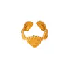 Anillo Popular Transfronterizo de Acero de Titanio con Carcasa Diseño de Nicho Nuevo Anillo de Acero Inoxidable para Mujer Nicho de Gama Alta Venta al por Mayor