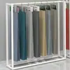 Expositor de cartão para pendurar cortina espessado, expositor de amostras de tecido para têxteis domésticos, expositor de cartões de cores de tecido, expositor de exposição