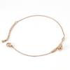 Pulseira Europeia e Americana Estilo Frio Ouro Rosa 18K Aço Inoxidável Transfronteiriço Moda Simples ins Sense de Design de Nicho Pulseira para Mulheres