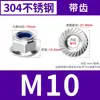 Brida de Acero Inoxidable 304 Tuerca de Seguridad con Anillo de Nylon Din6926 Tuerca Antiaflojamiento y Antirremoción Tuerca Hexagonal Exterior Antiaflojamiento