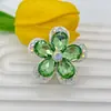 Aleación de Industria Pesada Hueca Diamante Flores de Cinco Pétalos Agujero Recto Cuentas Cadena de Teléfono Móvil DIY Colgante Llavero Accesorios de Bolígrafo con Cuentas