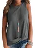 Nueva Camiseta sin Mangas Casual de Moda con Cuello Redondo y Dobladillo Retorcido de Amazon Transfronterizo Ebay, Disponible para Dropshipping
