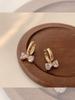 Pendientes de diseño de nicho para mujer, de otoño e invierno, ligeros, de lujo, de alta gama, con lazo de diamantes, nuevos pendientes de moda 2023