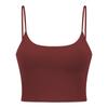 Novo Top Regata Esportivo de Yoga Feminino com Bojo Sexy Cinto Fino Costas Bonitas Fitness Top Alça Roupa de Yoga C5238