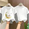 Camiseta base de imitación de dos piezas para niñas, ropa de otoño, algodón puro casual nuevo estilo 2026, camiseta de manga larga para niñas, temporada de otoño